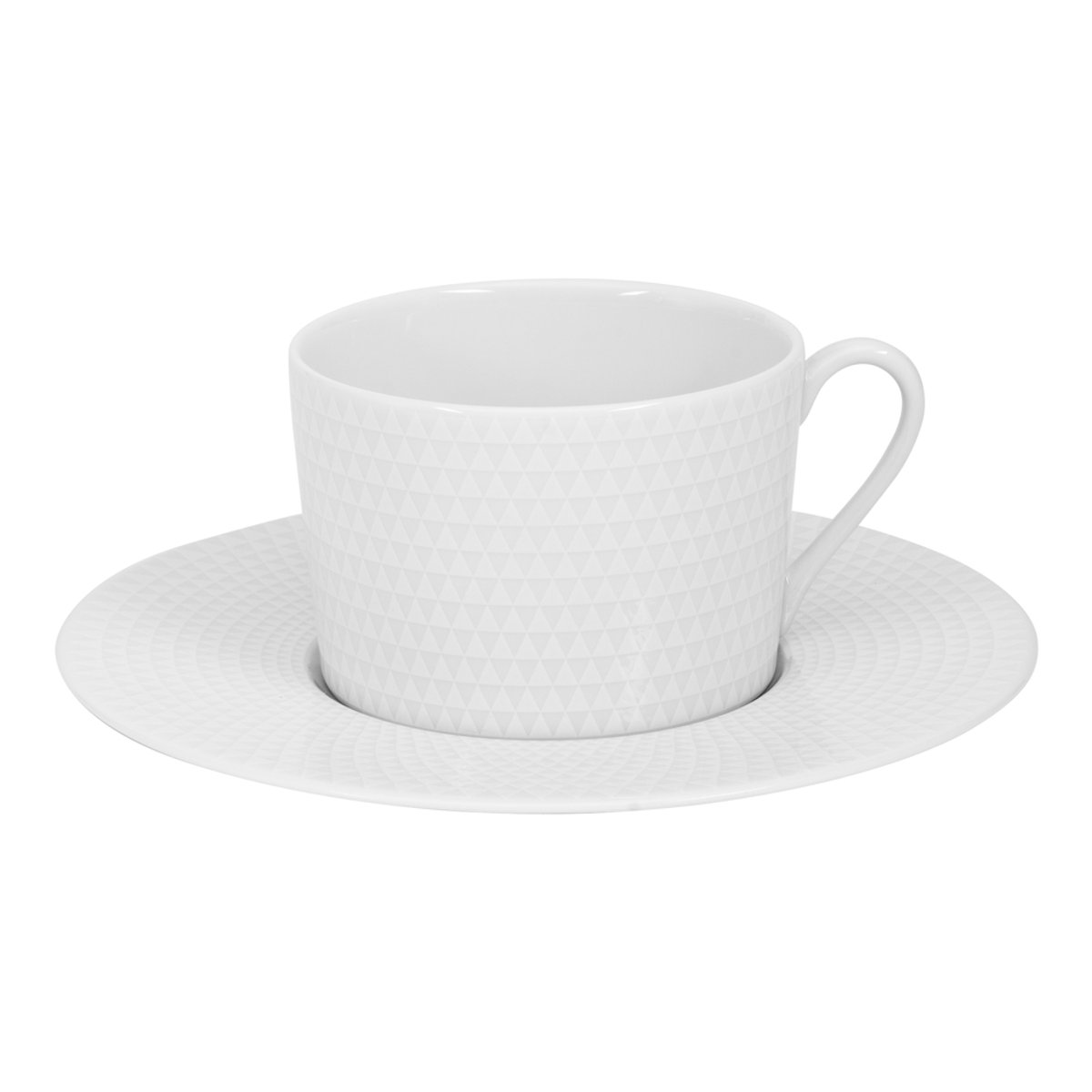 Tasse à thé et sa sous-tasse Nymphea 22 cl (lot de 6) blanc, TABLE PASSION