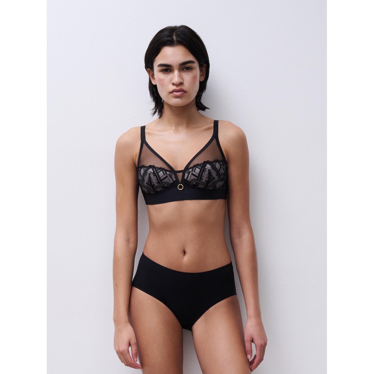 Soutien-gorge sans armature maintien GRAPHIC SUPPORT noir, CHANTELLE