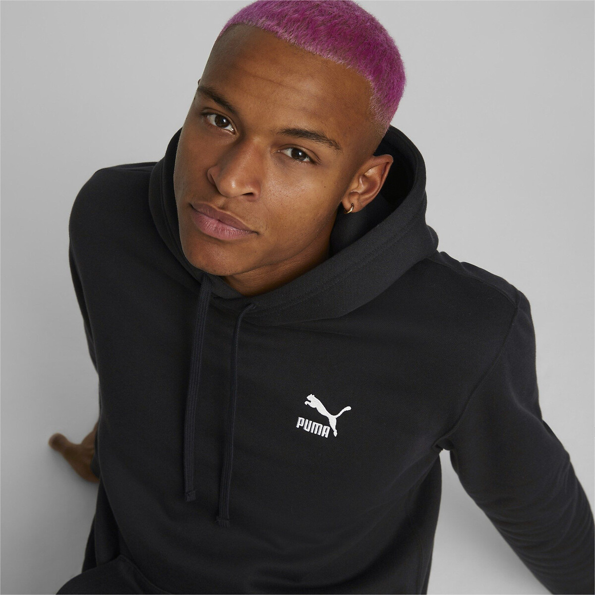 Sweat à capuche petit logo Prime noir, PUMA
