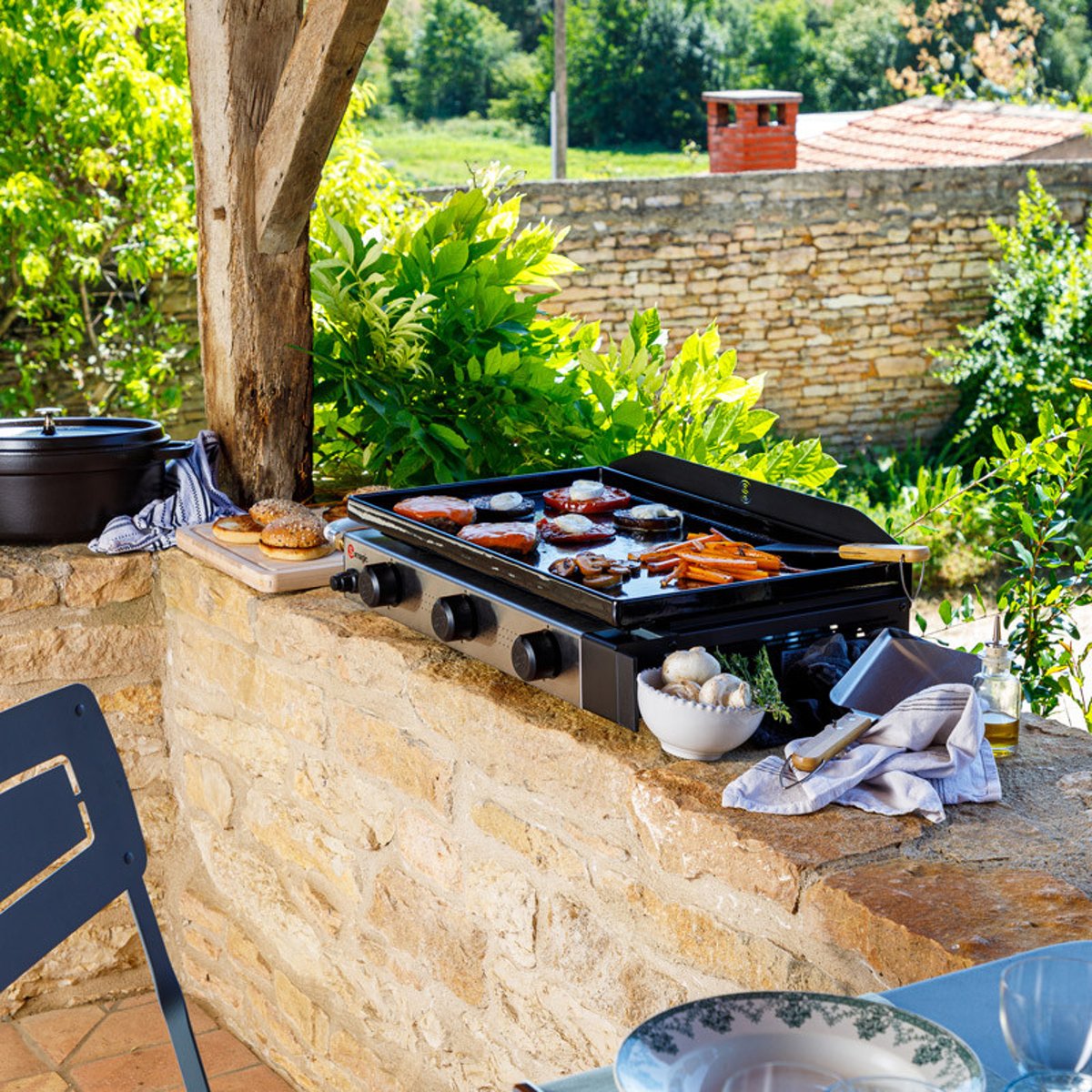Plancha au gaz Solia 300, SOLIA 300 noir, SOMAGIC