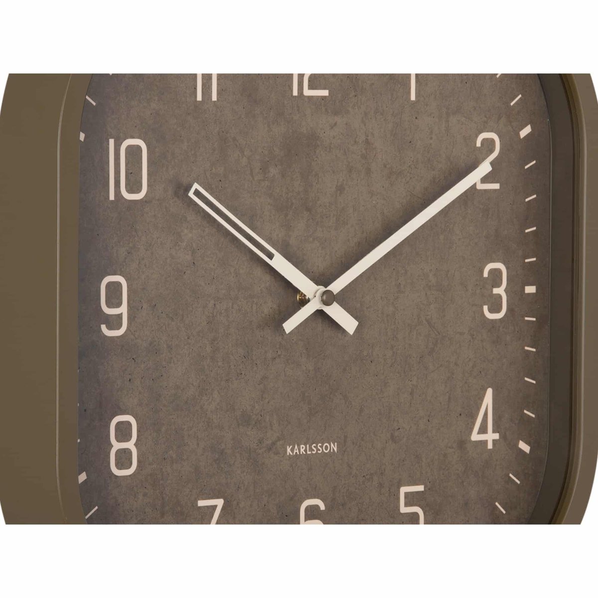Horloge Murale Plastique ELEMENTAL CUADRADO vert, KARLSSON