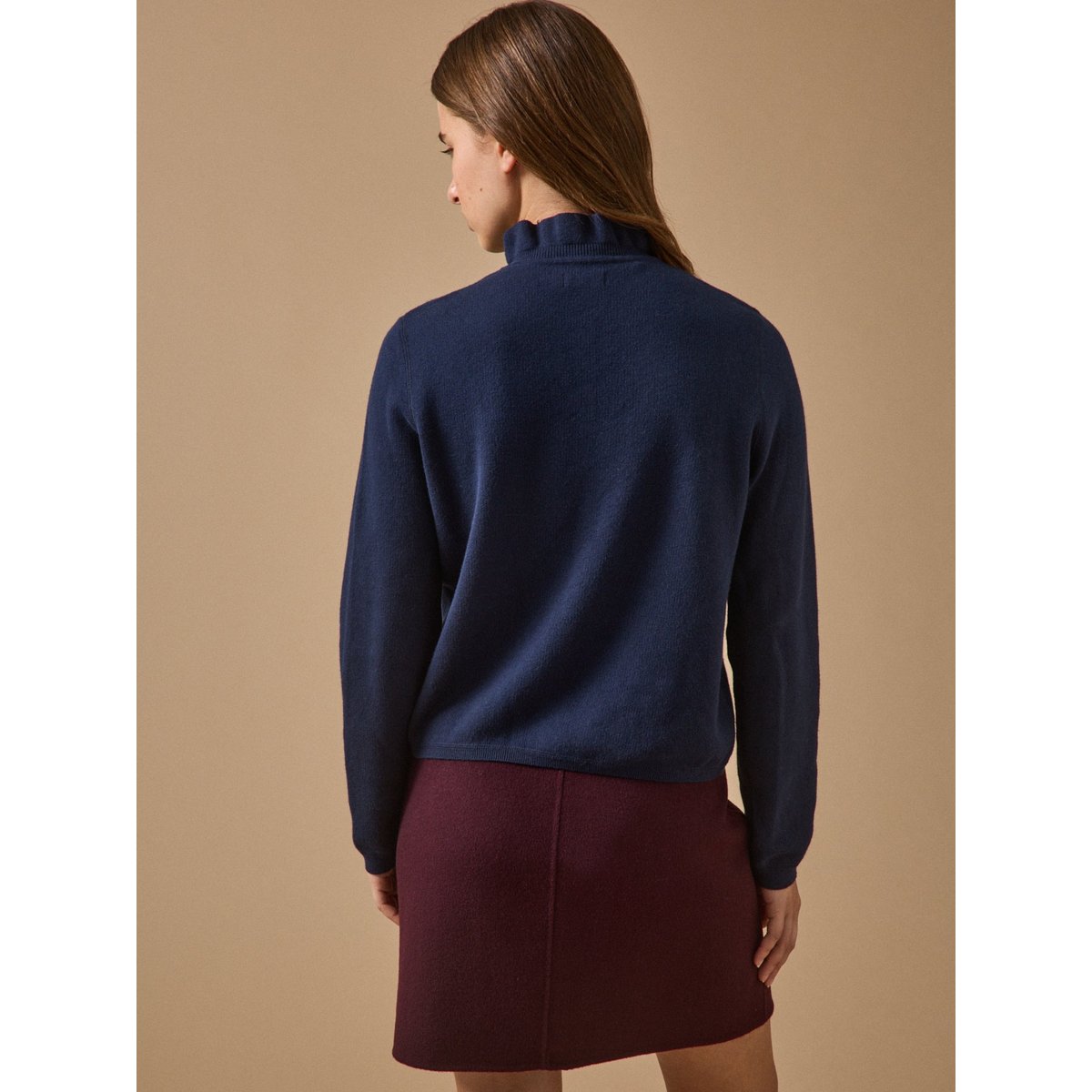 Gilet coton biologique et cachemire marine, CYRILLUS