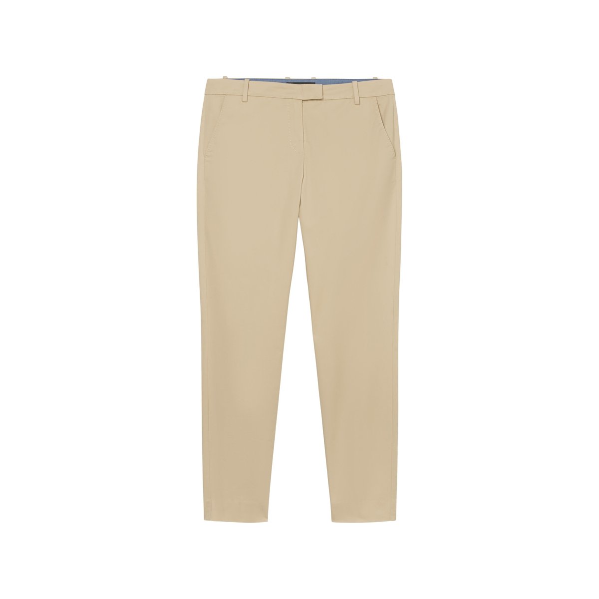 Pantalon modèle Torne Tailored en sergé de coton élastique marron, MARC O'POLO