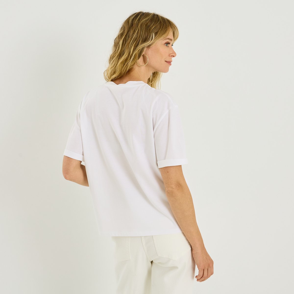 T-shirt graphique à sequins blanc cassé blanc, GRAIN DE MALICE