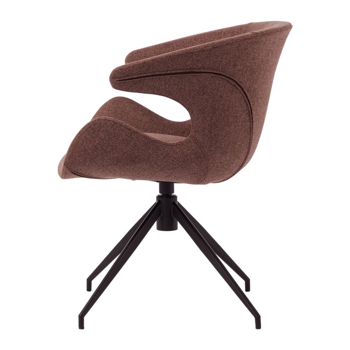 Chaise repas accoudoir tissu rouge rouge lie de vin, ZAGO
