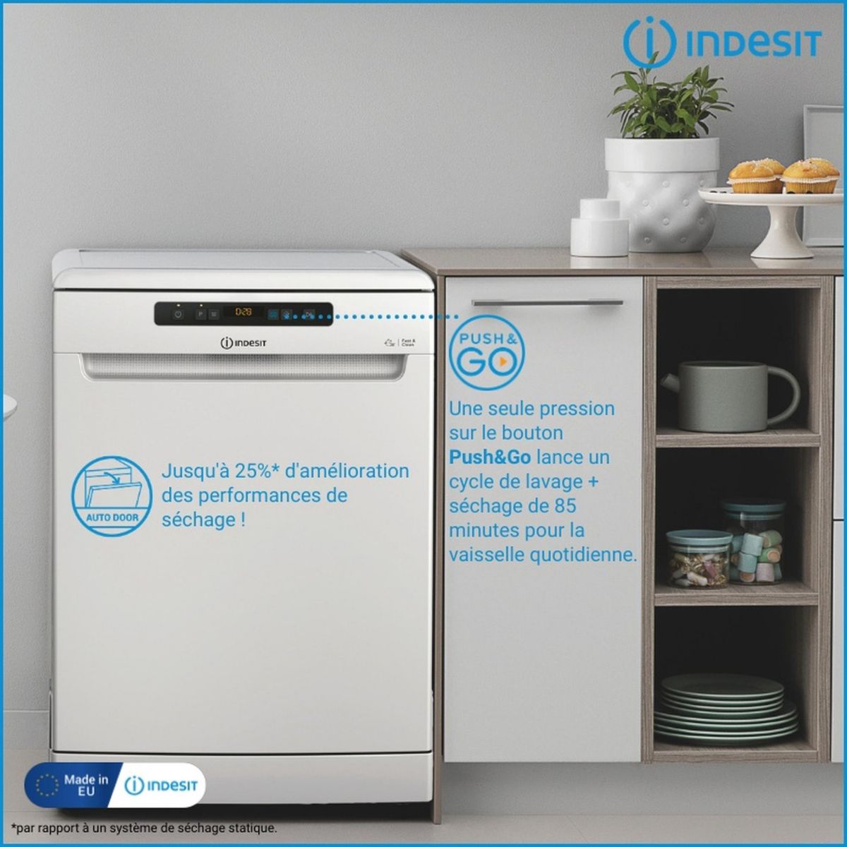 Lave vaisselle 60 cm I0FD561W couleur unique, INDESIT