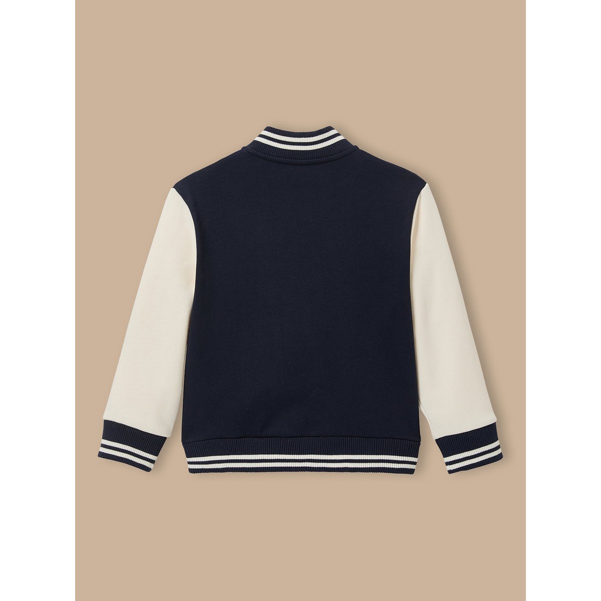 Blouson teddy brodé marine, CYRILLUS