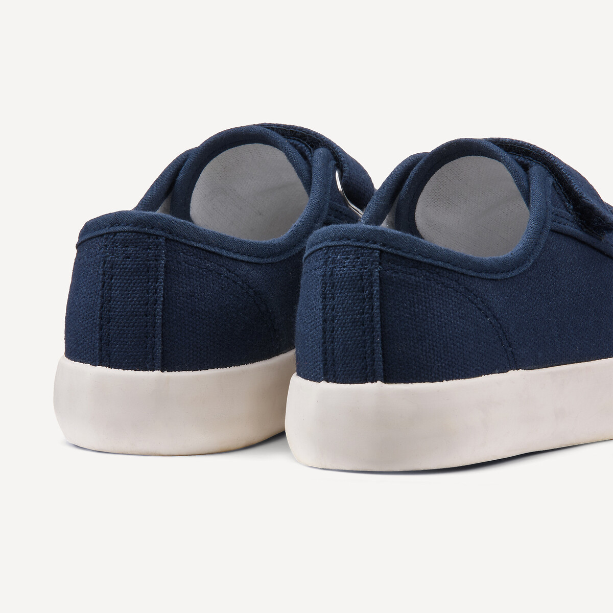 Kids Canvas Trainers with Touch 'n' Close Fastening navy blue, LA REDOUTE COLLECTIONS