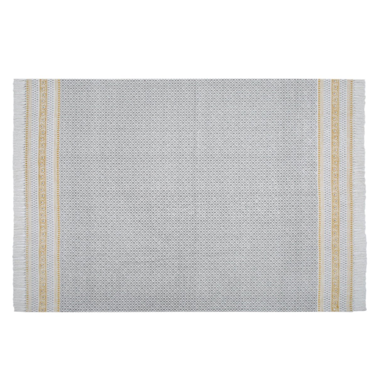 Tapis en coton tissé plat, COTONIS jaune, INSPIRE
