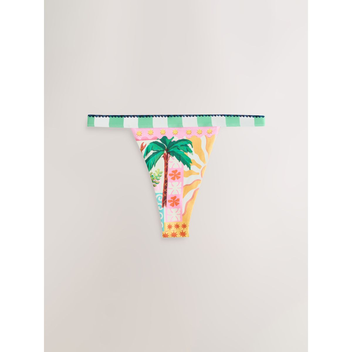 Bas de bikini tanga échancré fanta multicolore, NEXT