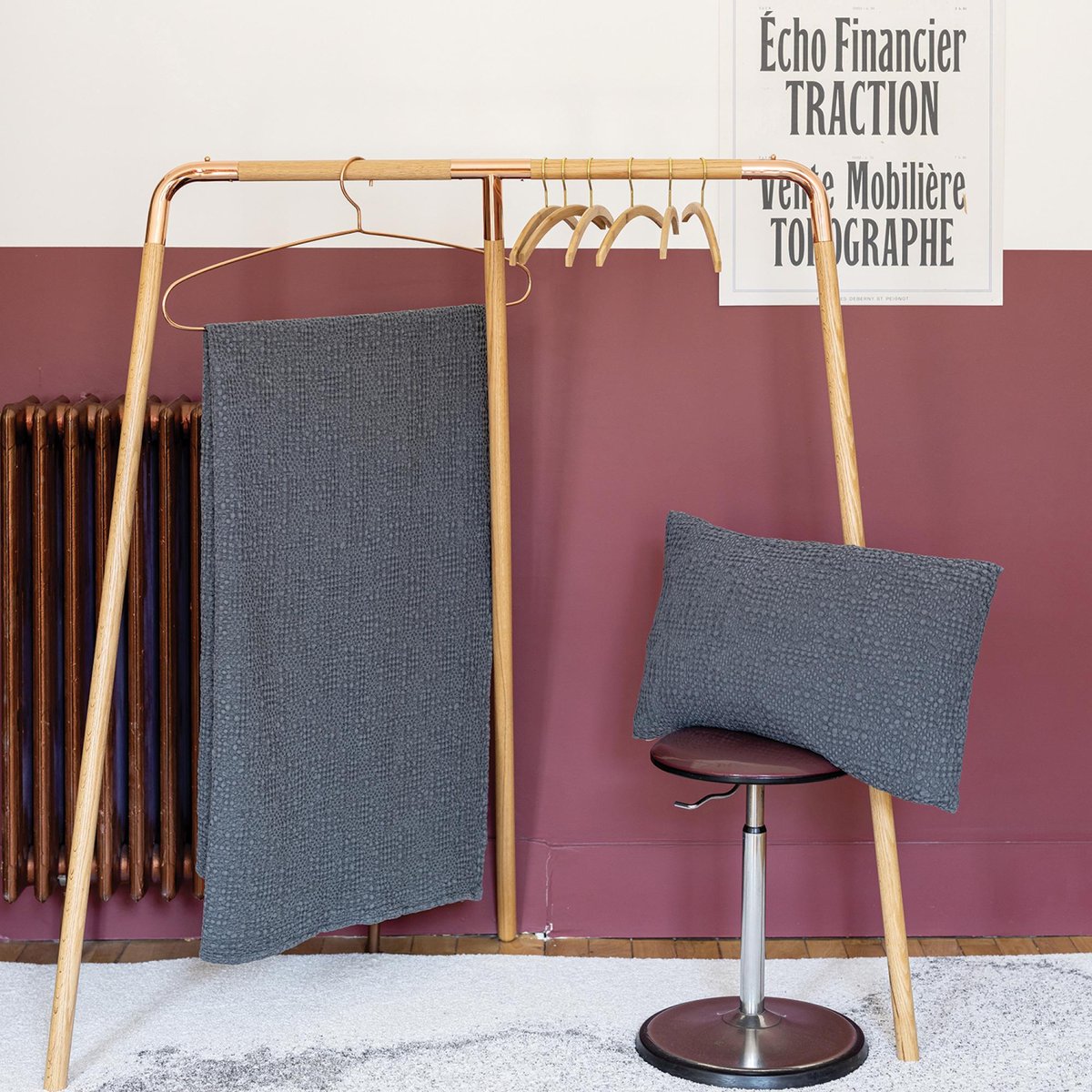 Plaid Tana cendre, VIVARAISE