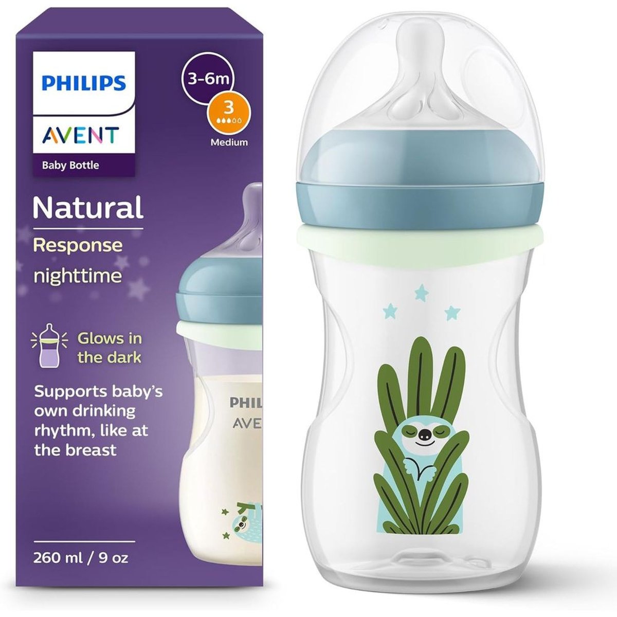 Biberon Natural response 260 ml blanc, PHILIPS AVENT