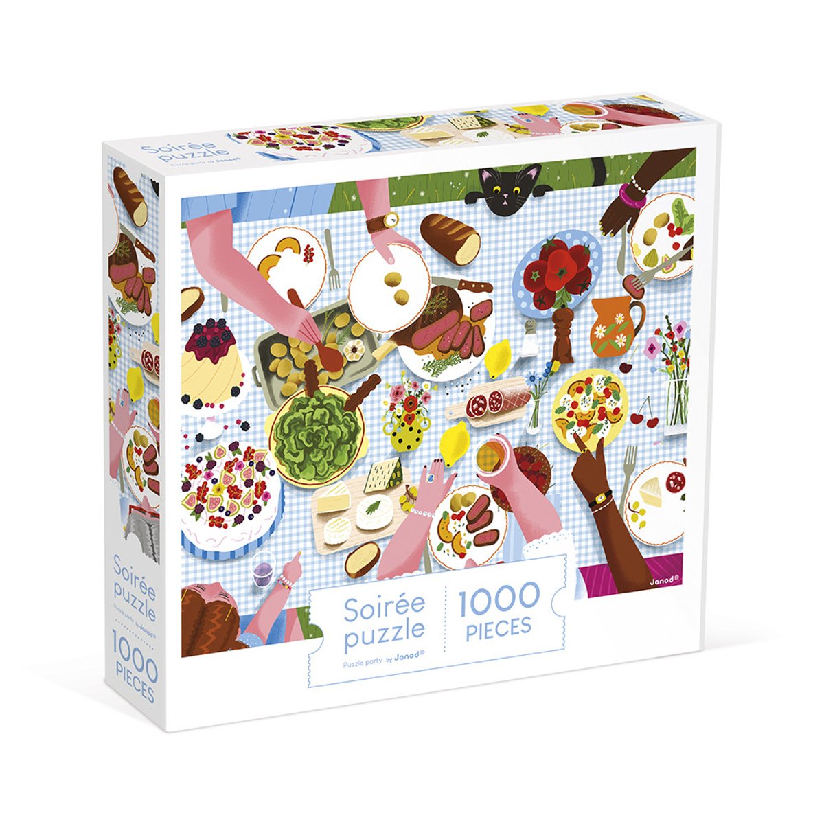 Puzzle Adulte 1000 Pcs, Repas De Famille couleur unique, JANOD