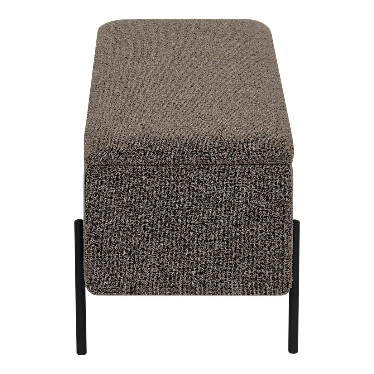 Banc coffre en bouclette marron 95 cm BERLIN marron, PIER IMPORT