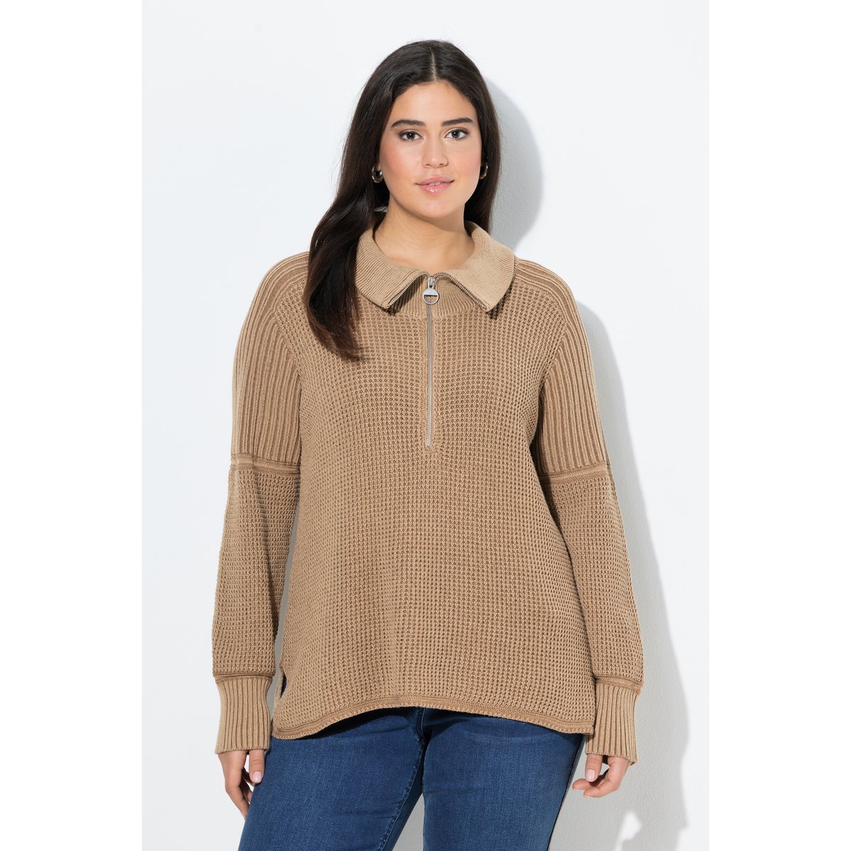 Pull camionneur à manches longues caramel, ULLA POPKEN