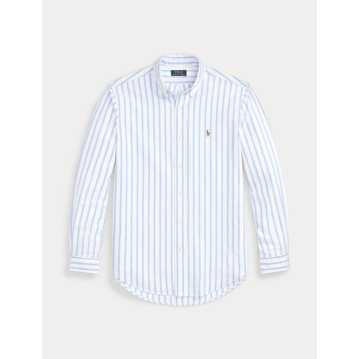 Camisa Oxford de rayas Slim Fit blanco con rayas azules, POLO RALPH LAUREN