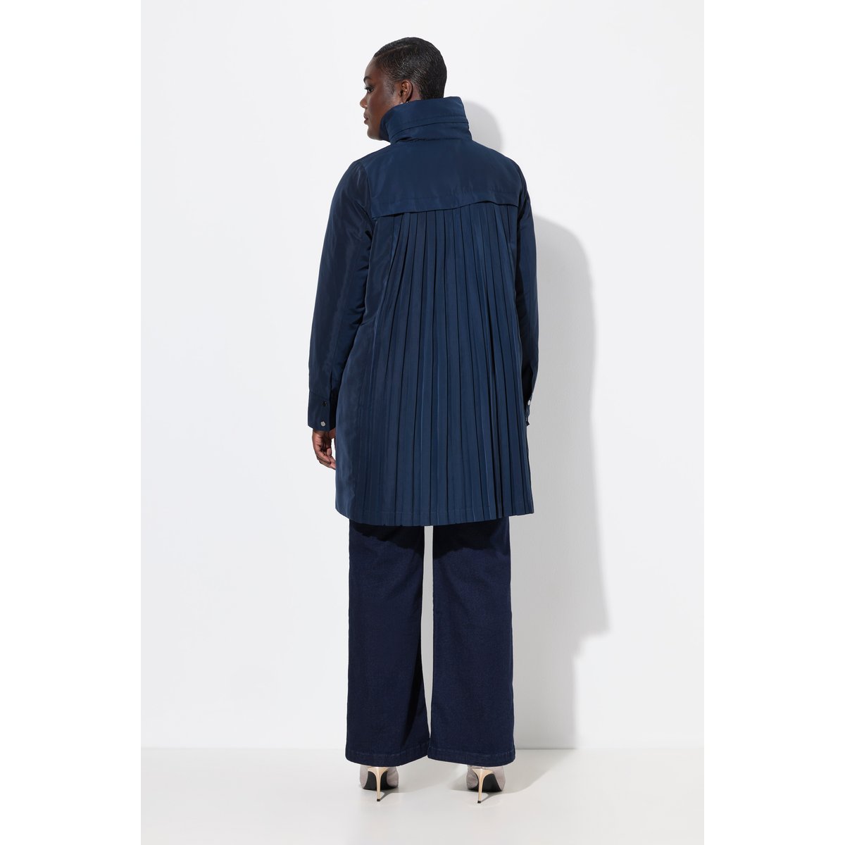 Veste, coupe évasée, plis dans le dos marine, ULLA POPKEN