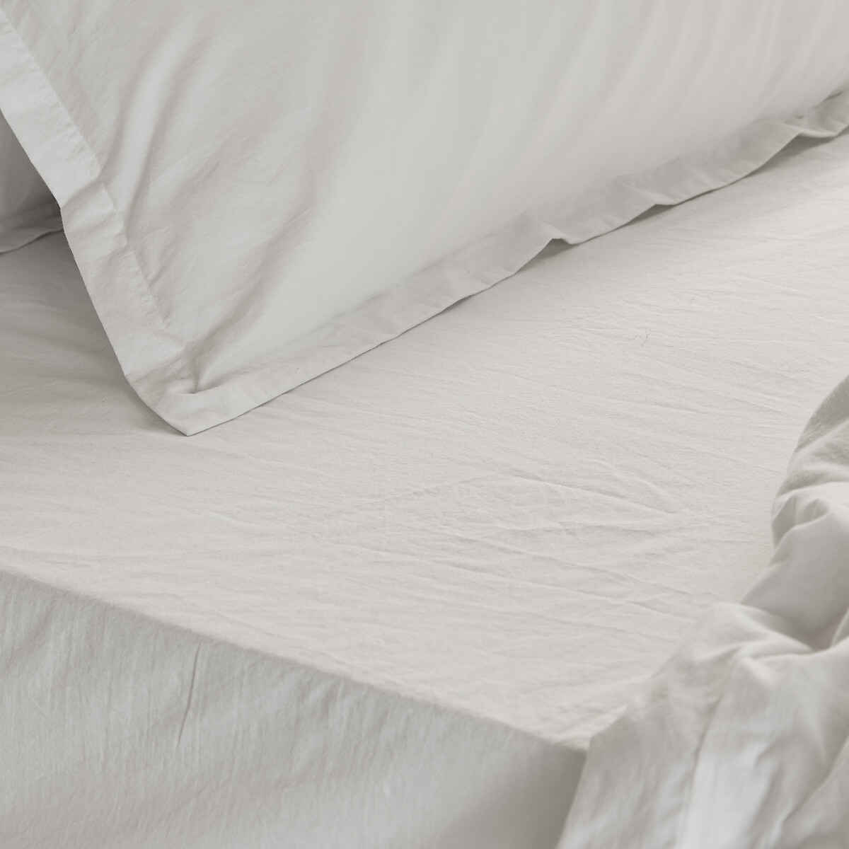Hebden 100% Washed Cotton Fitted Sheet chalk, YARD
