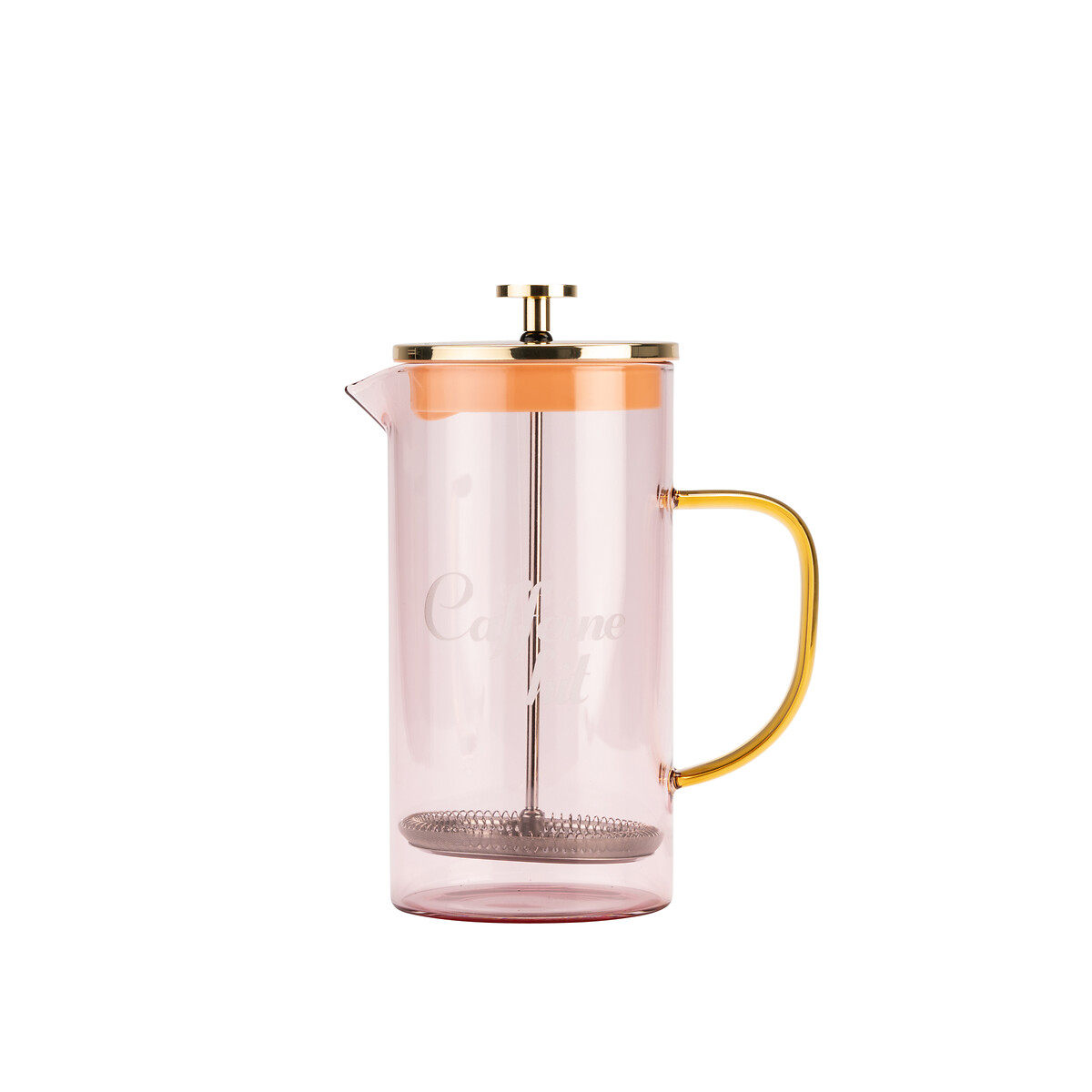 "Caffeine" Glass Cafetiere pink, YVONNE ELLEN