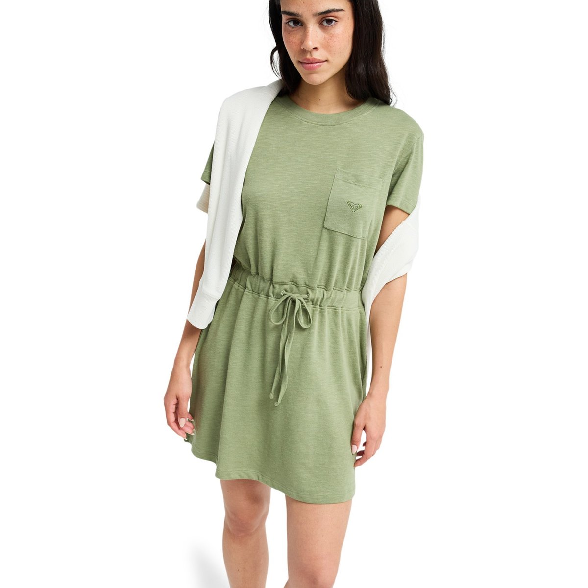 Robe T-shirt nouée SUNNY EXPEDITION SOLID. vert oil green, ROXY