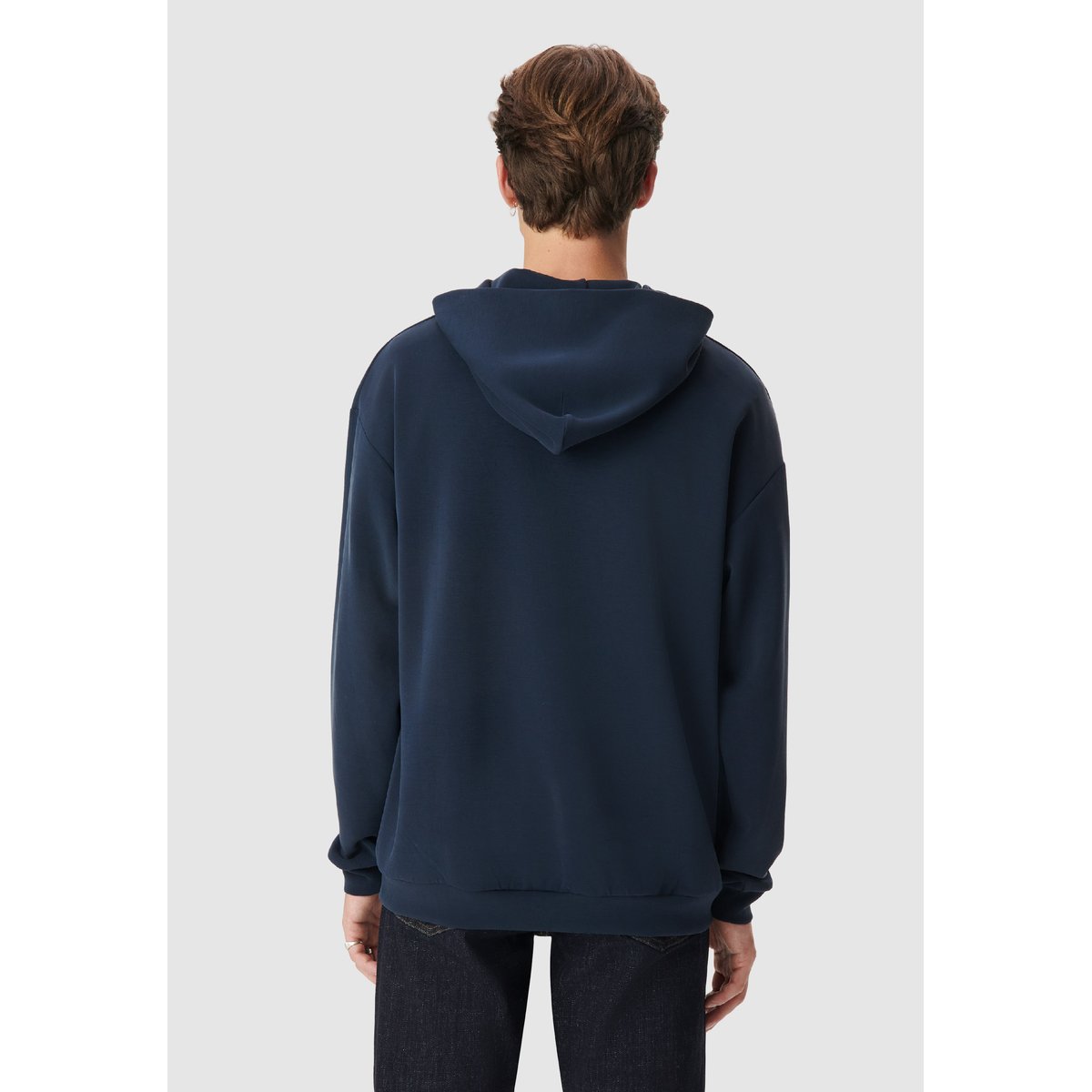 Sweat à capuche molleton bleu marine, IKKS