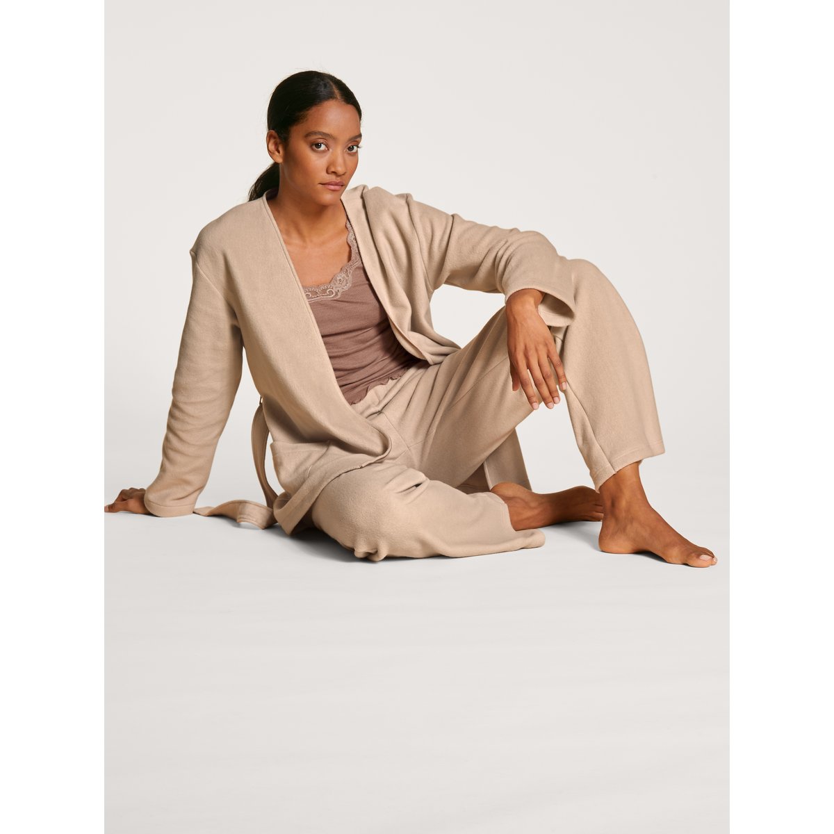 Pantalon Viscose THE HOME HUB beige naturel, CALIDA