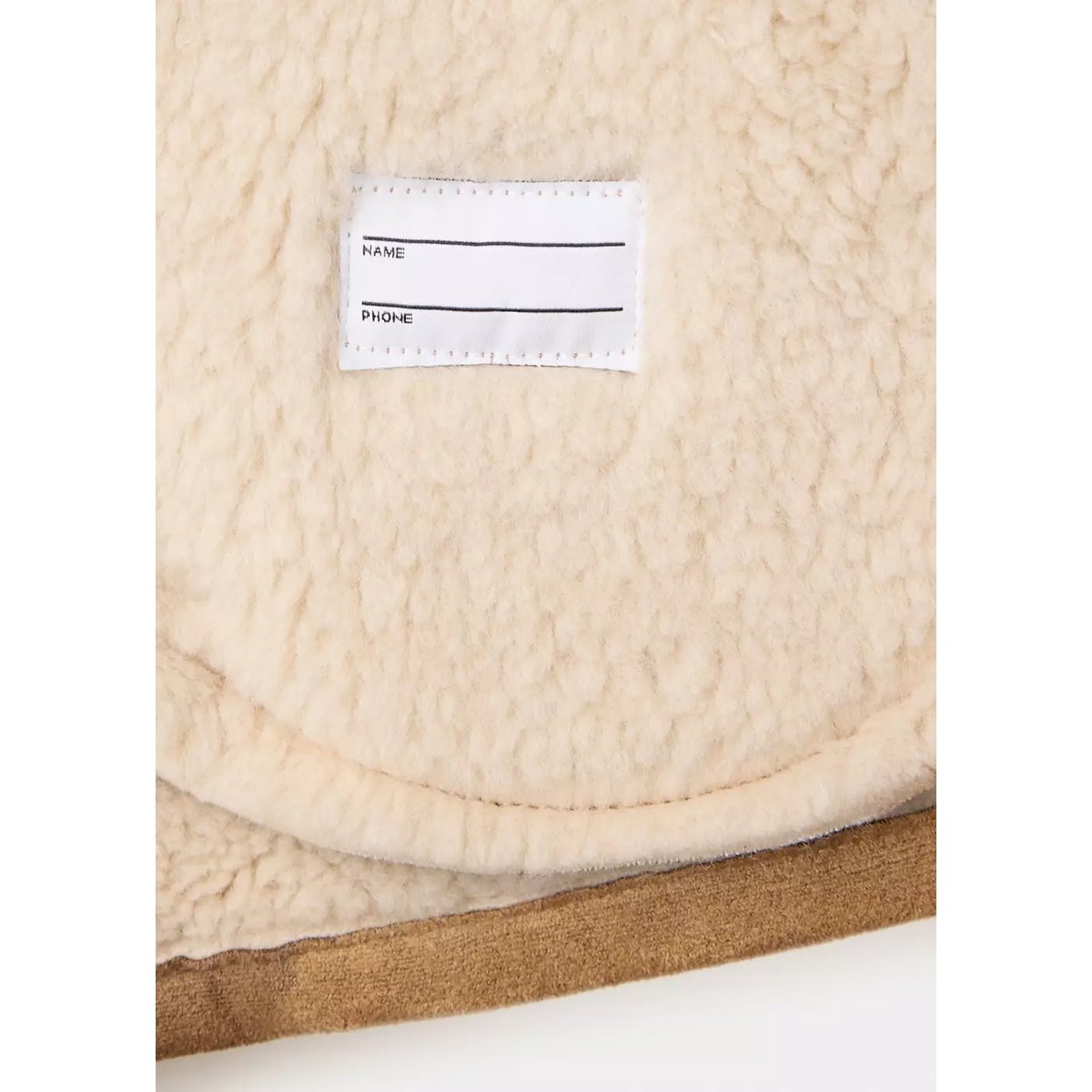 Manteau suédine en imitation mouton marron moyen, MANGO BABY