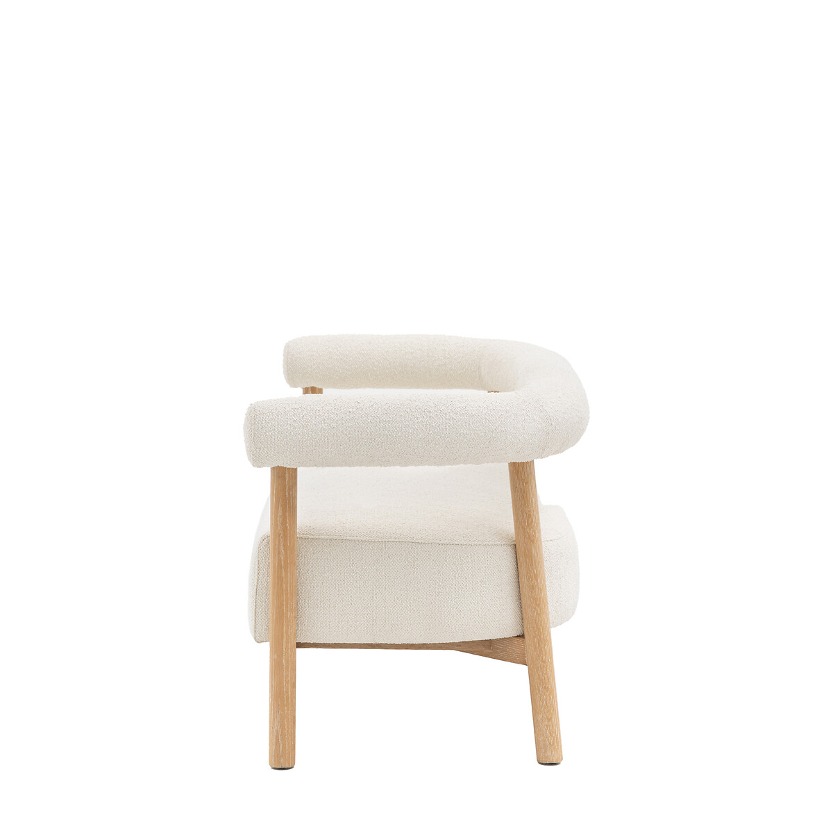 Aretha Mid-Century Boucle 2-Seater Accent Sofa cream, SO'HOME