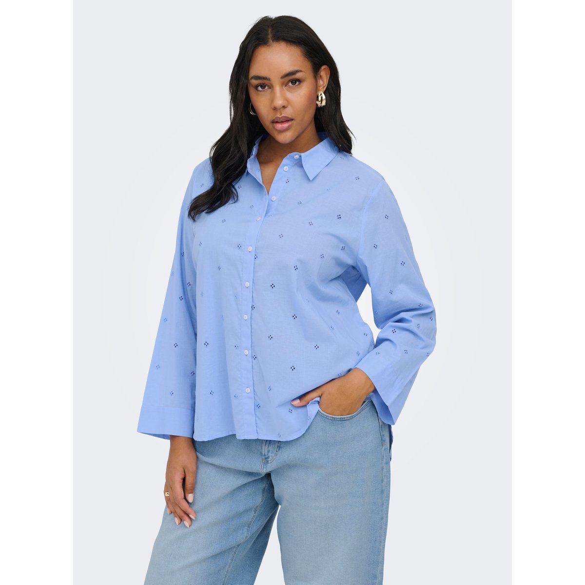 Chemise cornflower blue, ONLY CARMAKOMA