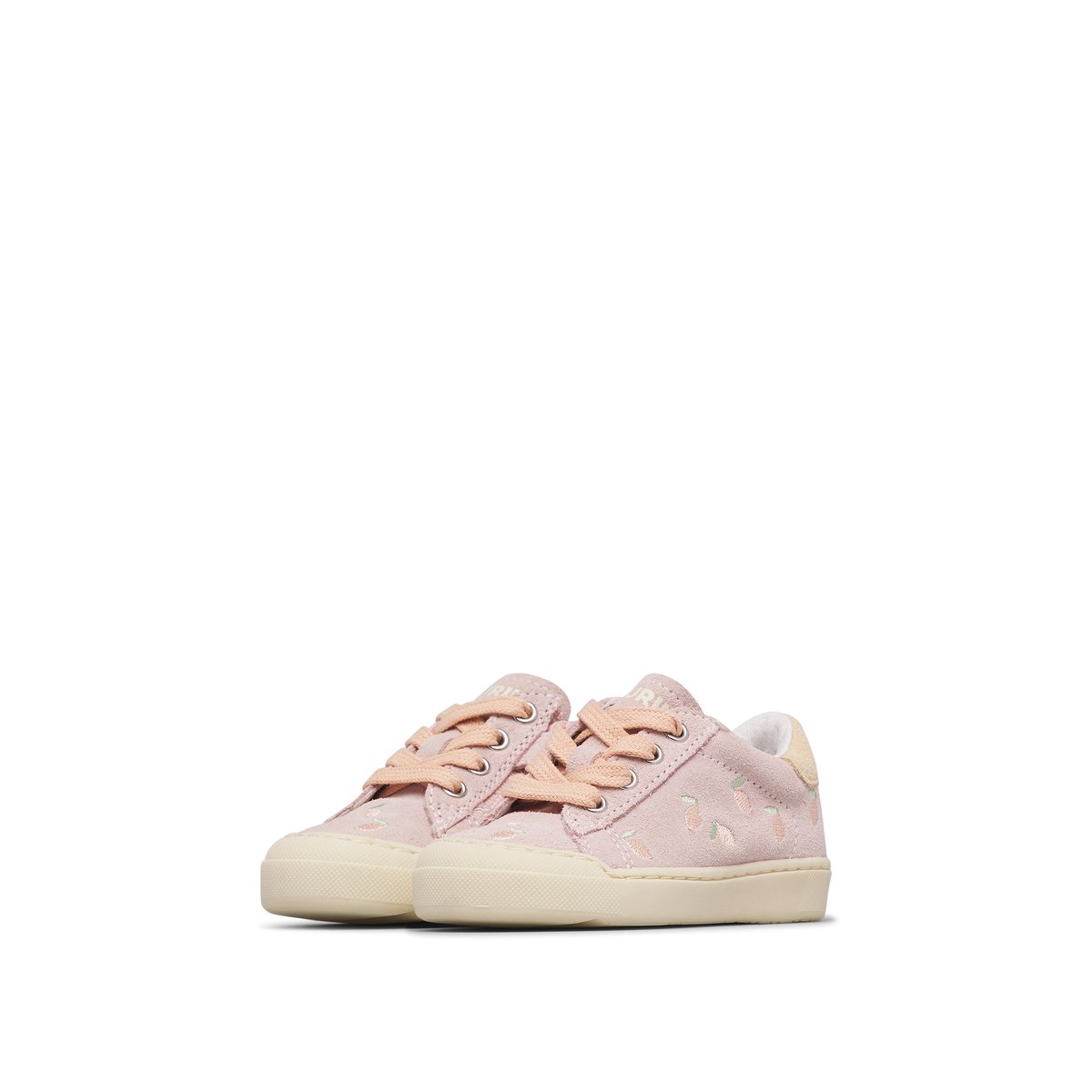 Sneakers en daim avec impression de citrons EINDHOVEN 2 EMBR.ZIP. rose-vanille, NATURINO