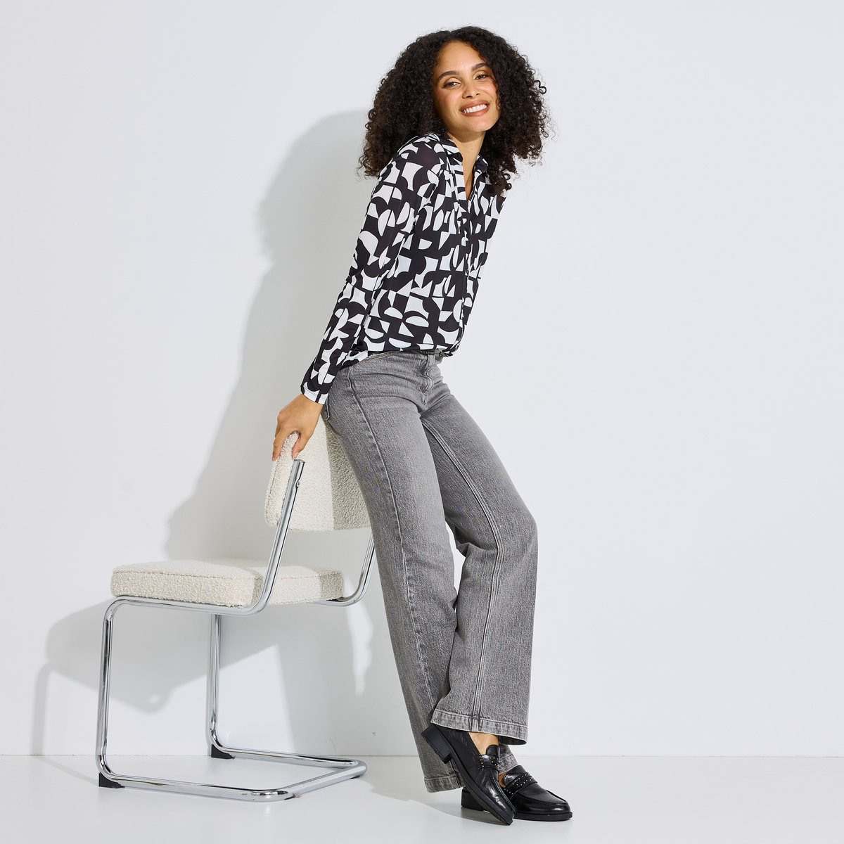 Chemise imprimée originale noir, GRAIN DE MALICE