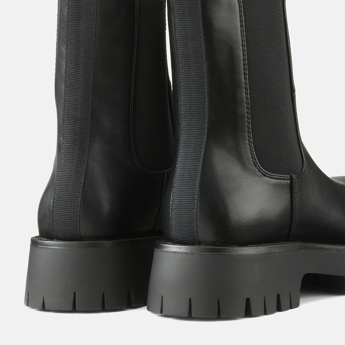 Boots Chelsea à semelle crantée noir, LA REDOUTE COLLECTIONS