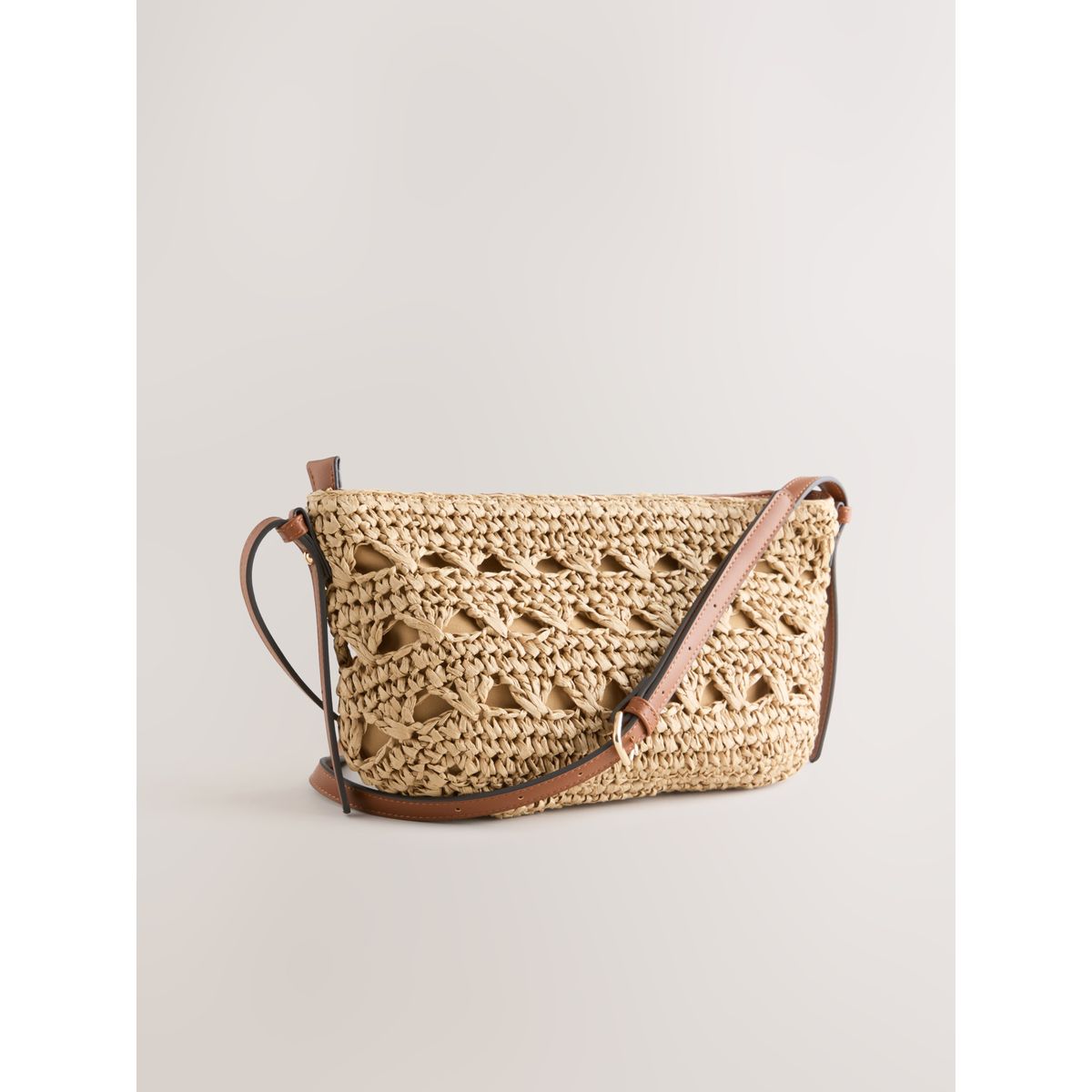 Sac à bandoulière effet raphia naturel, NEXT