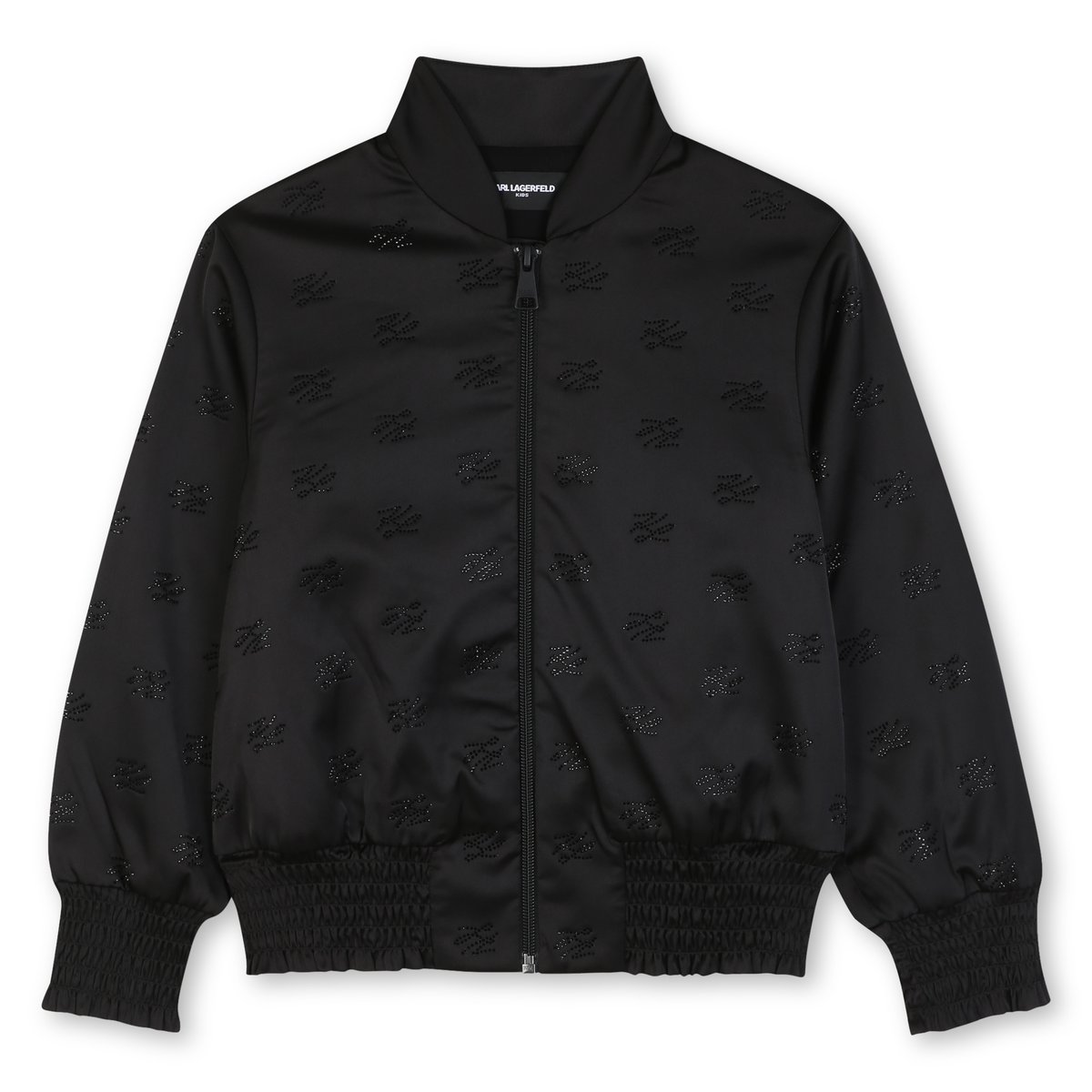 Cardigan en satin black, KARL LAGERFELD KIDS
