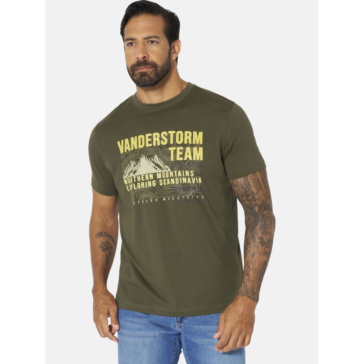T-shirt BALVAR olive, JAN VANDERSTORM