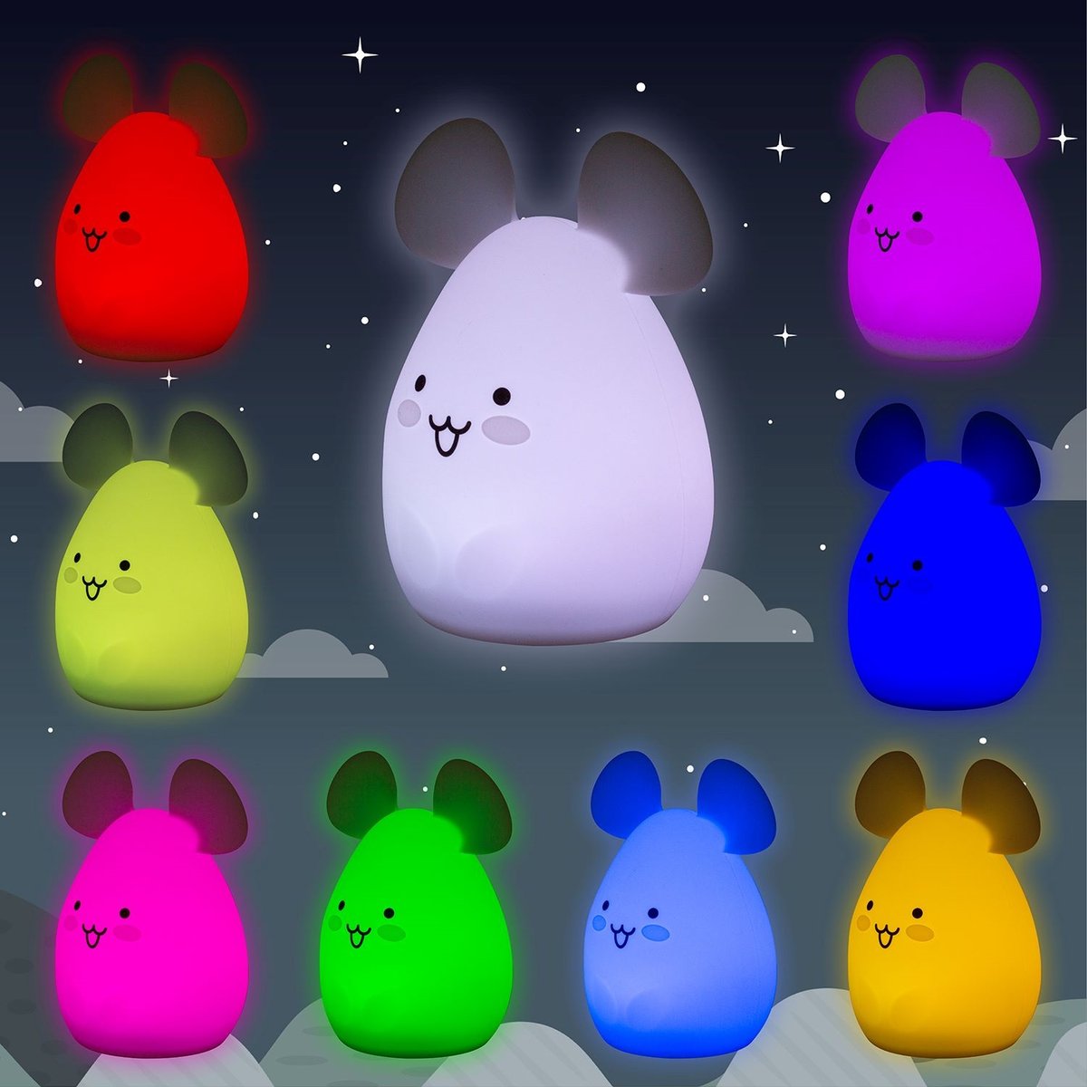 Petite veilleuse Souris blanc, ULYSSE
