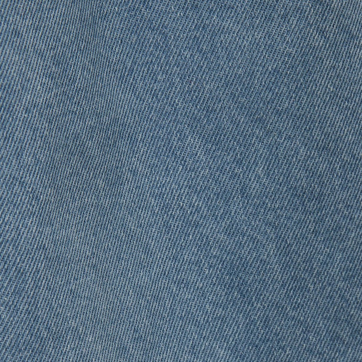 Pantalon droit élastiqué uni en coton double stone, MONOPRIX