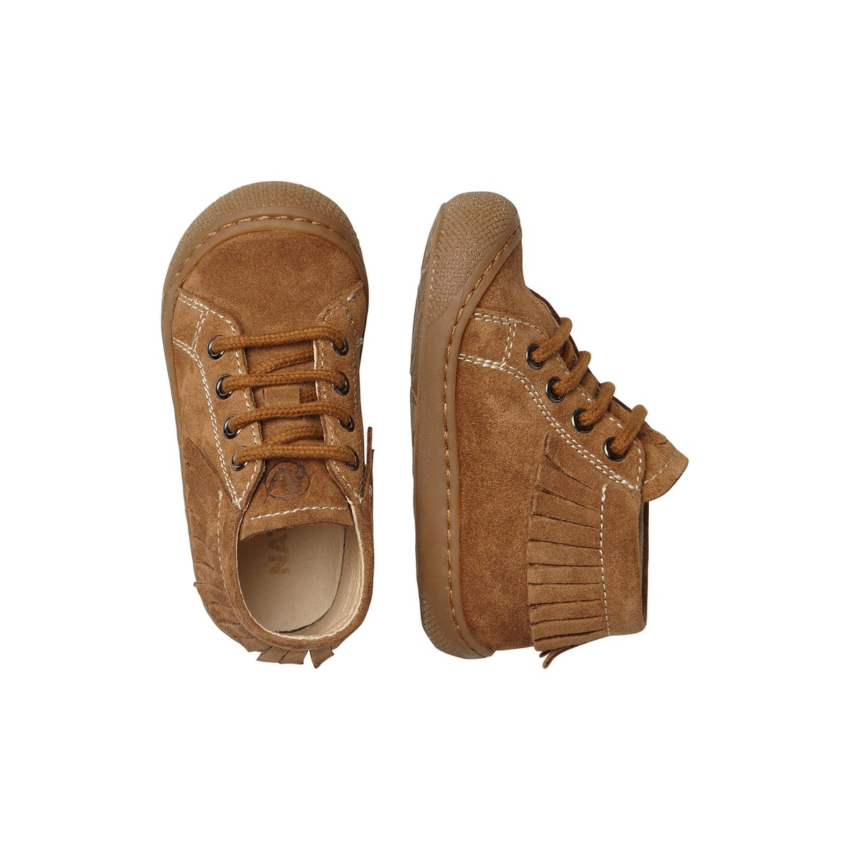 Chaussures Premiers Pas En Suède July One marron, NATURINO