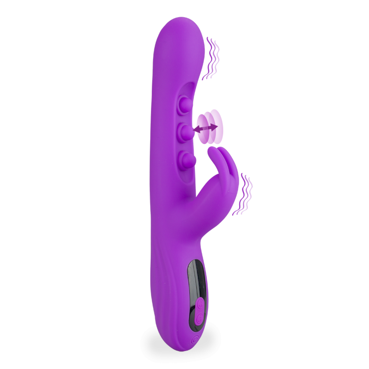 Vibromasseur puissant rabbit avec nodules massantes Sira violet, LOVE AND VIBES