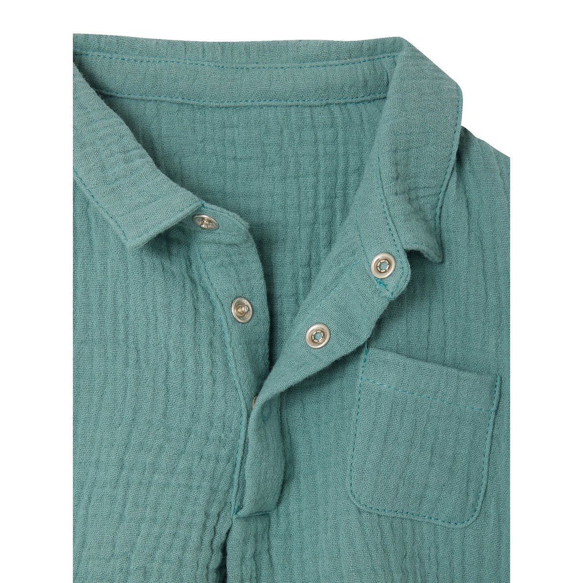Chemise manches courtes vert émeraude, VERTBAUDET