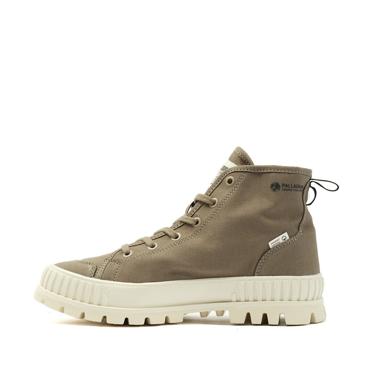 Baskets montantes Pallashock Organic 2 kaki, PALLADIUM