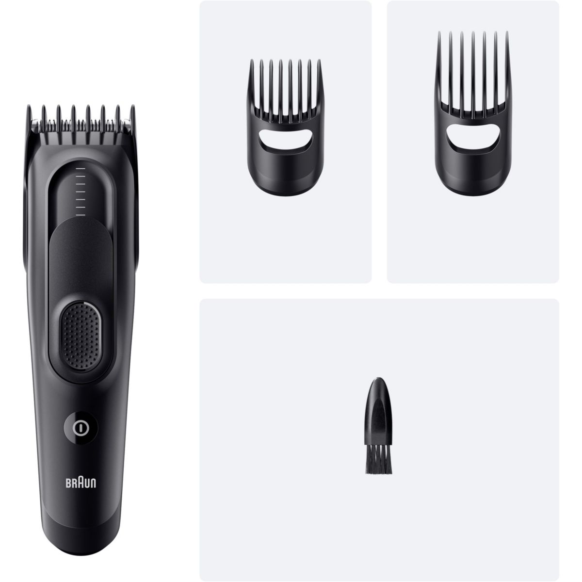 Tondeuse cheveux HC5530, molette réglable, 17 hauteurs de coupe, précision 3 mm, autonomie 50 mn couleur unique, BRAUN