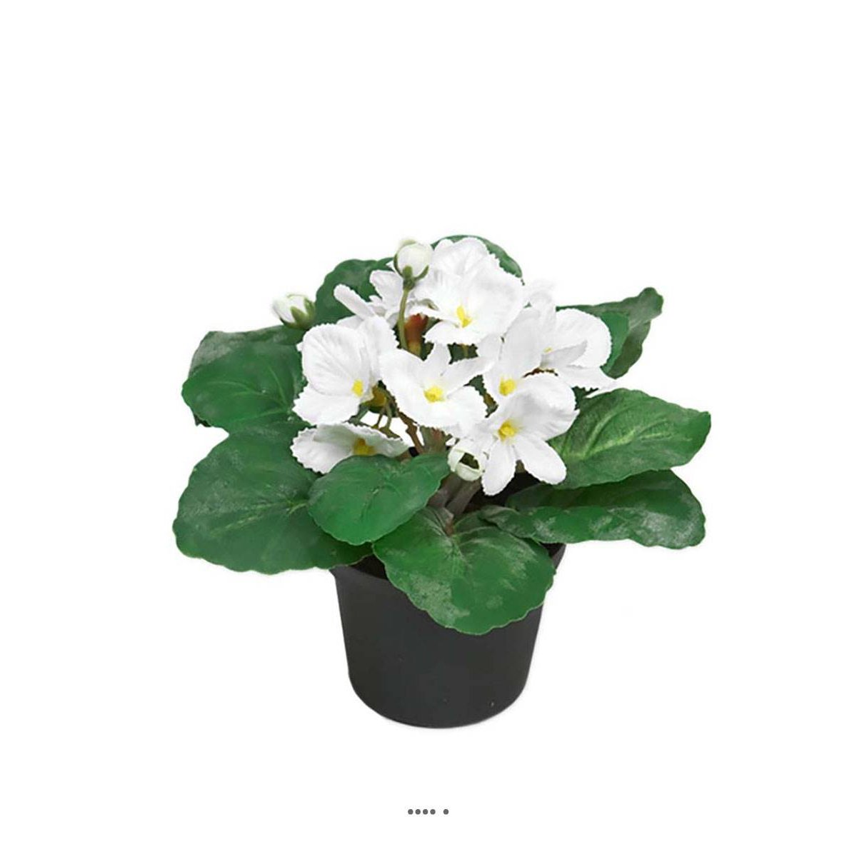 Saint Paulia artificiel en pot H 16 cm crème, ARTIFICIELLES