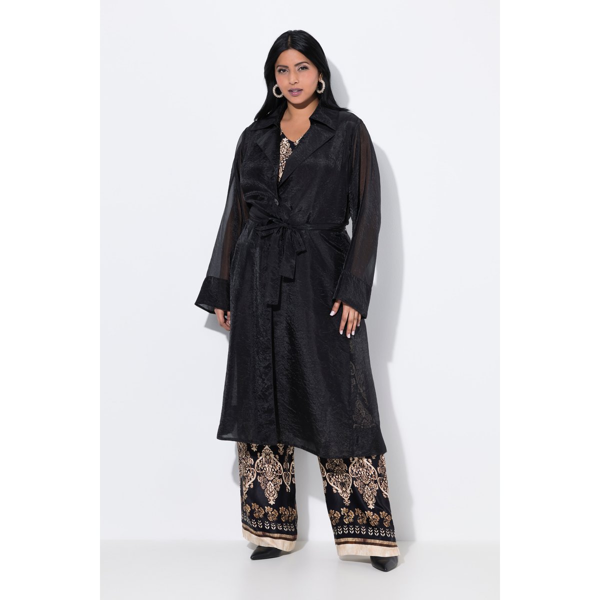Manteau en organza noir, ULLA POPKEN