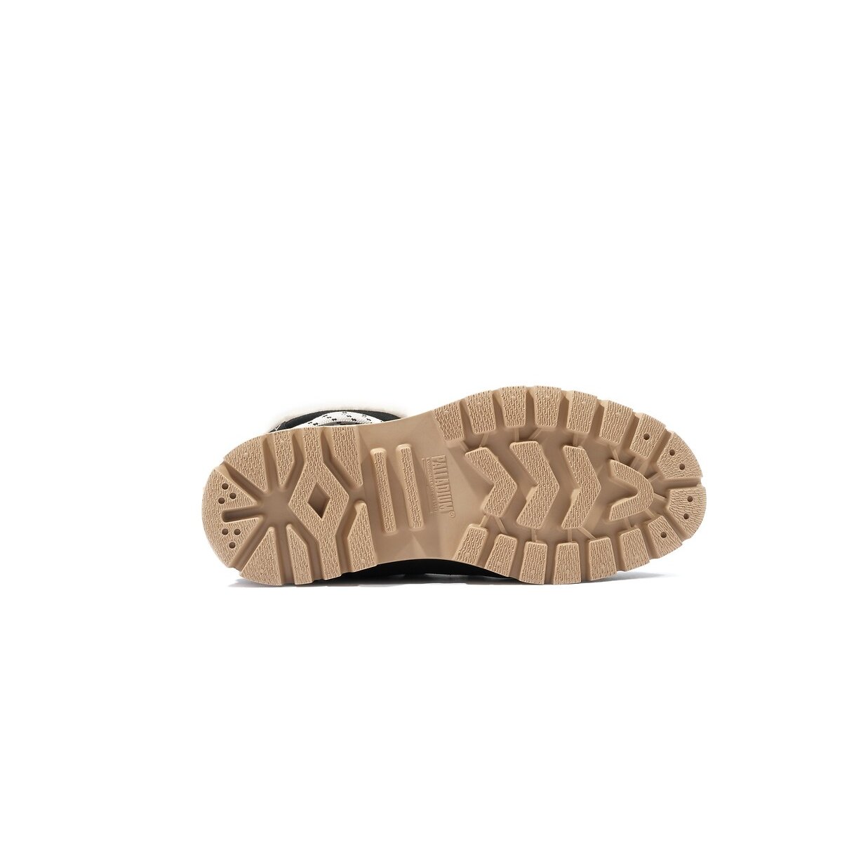 Stivaletti in pelle tacco piatto nero , PALLADIUM