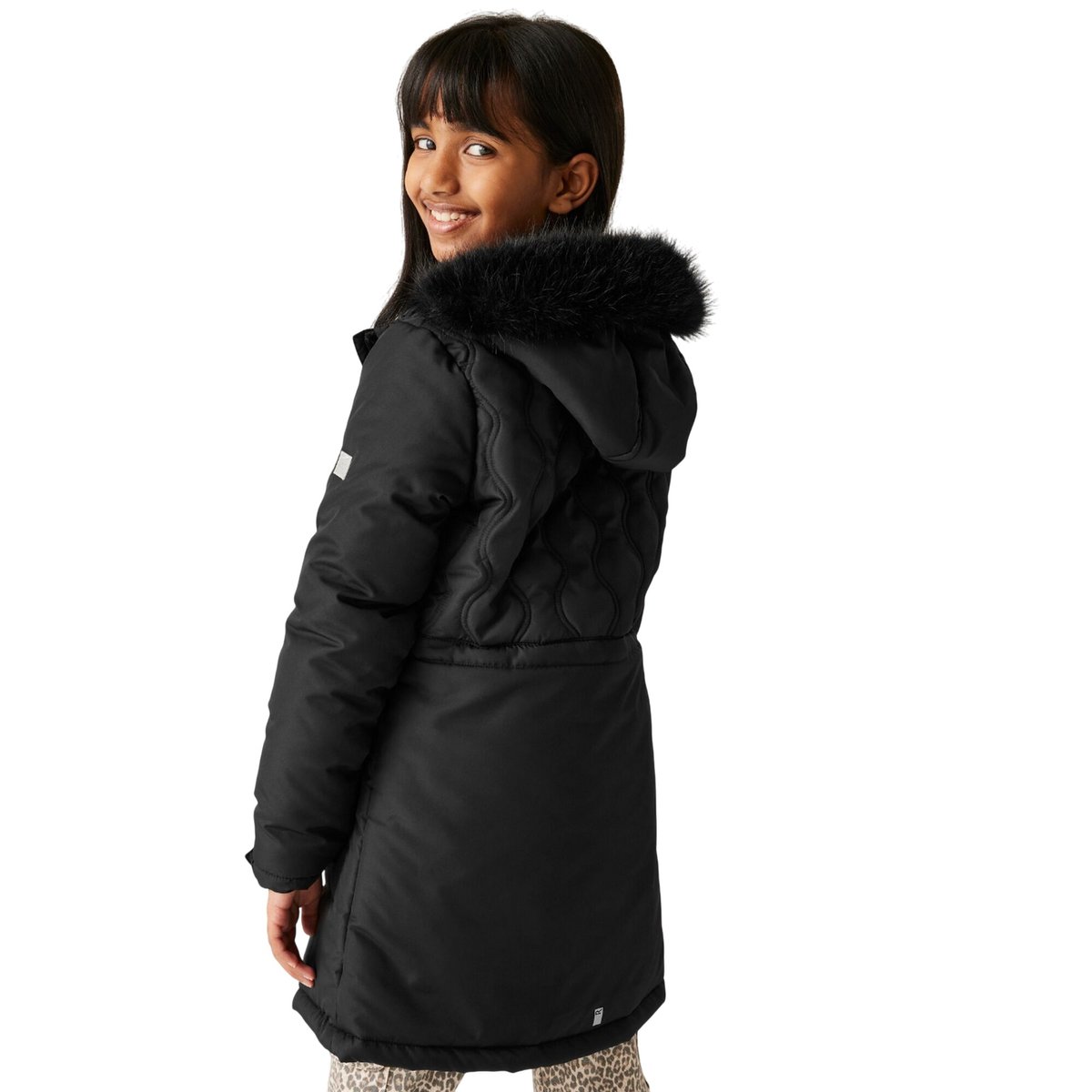 Veste matelassée à capuche duveteuse FABRIZIA noir, REGATTA