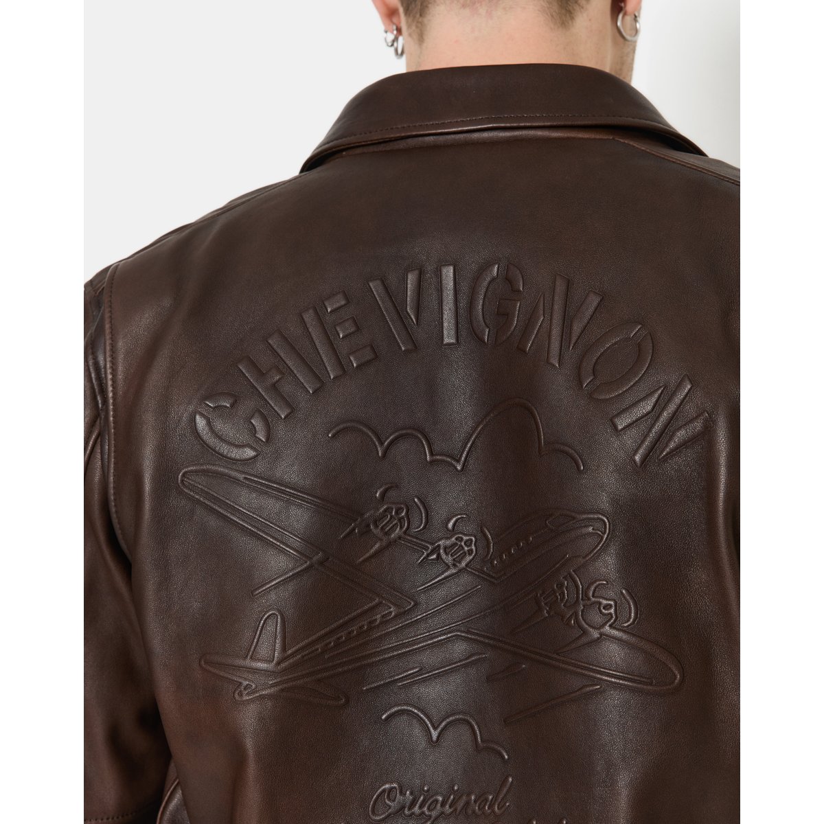Veste en cuir DWIGHT marron, CHEVIGNON