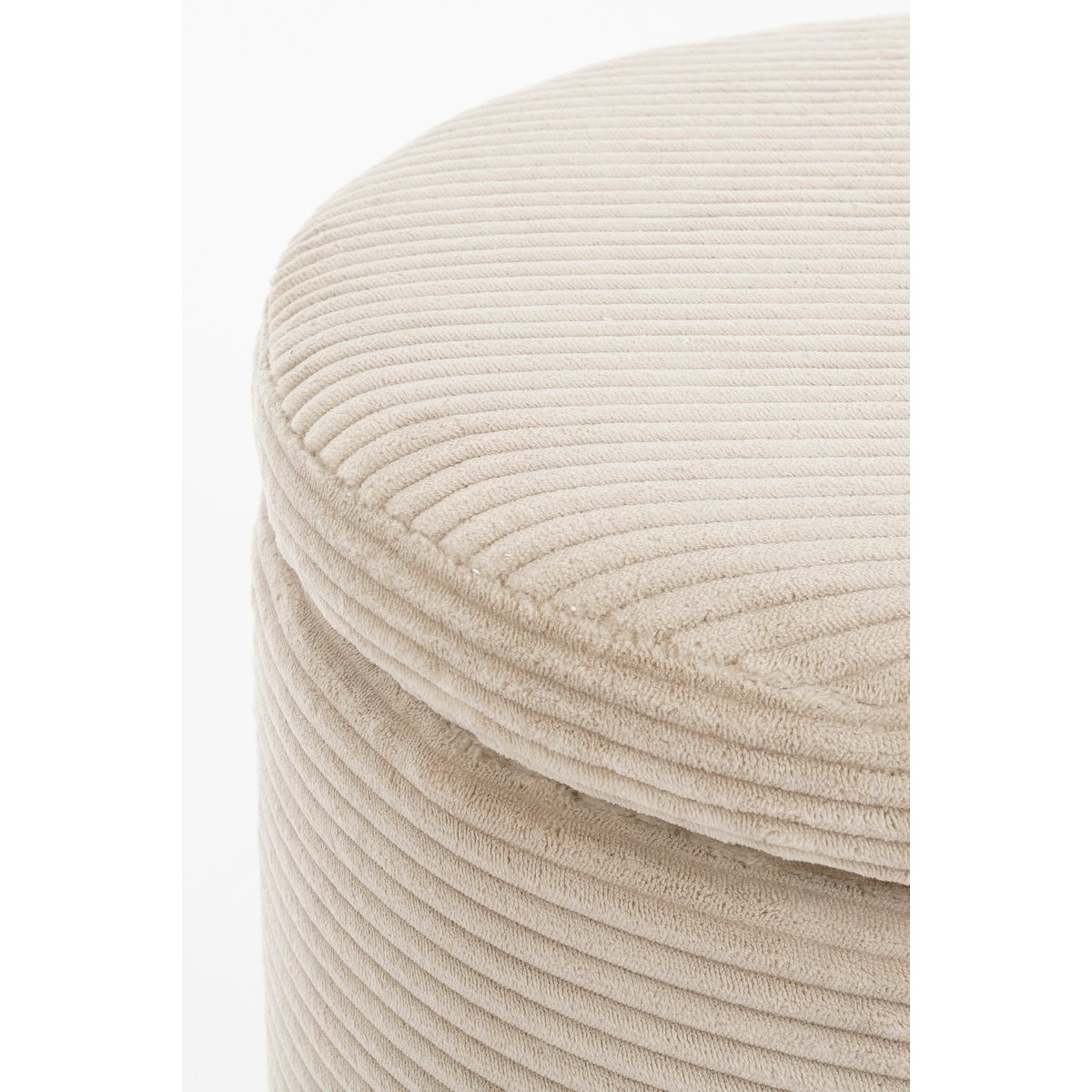 Pouf de rangement YOOLA blanc cassé, MICA DECORATIONS