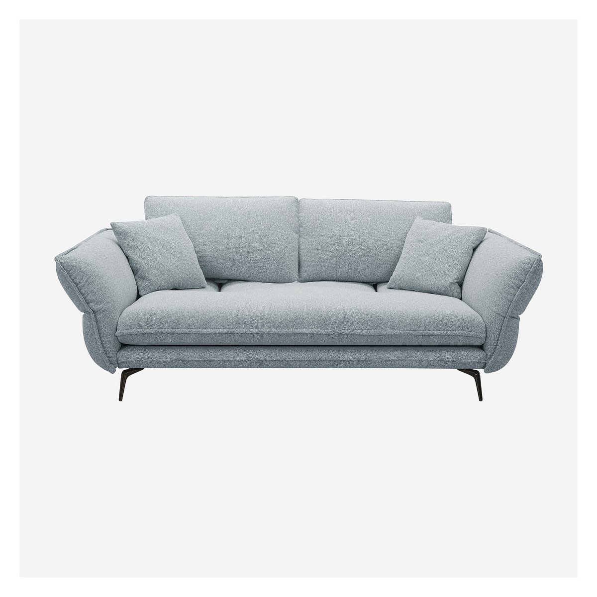 Canapé en tissu texturé avec dossier avance-recule VILOBI bleu, HABITAT