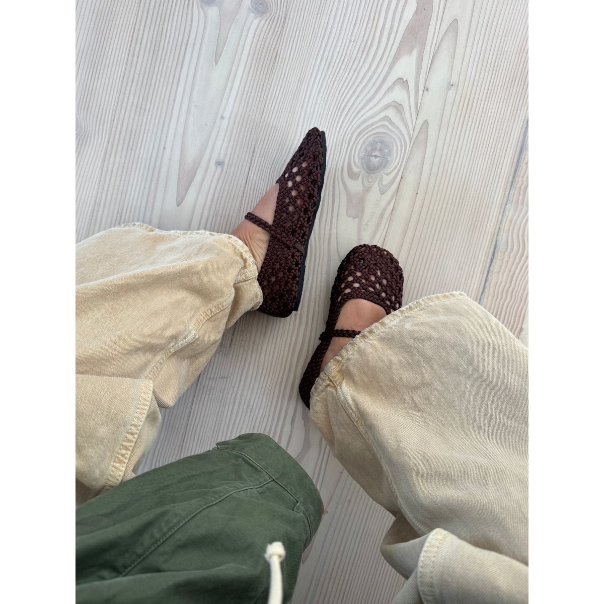 Chaussures Mary Jane brown, BIANCO